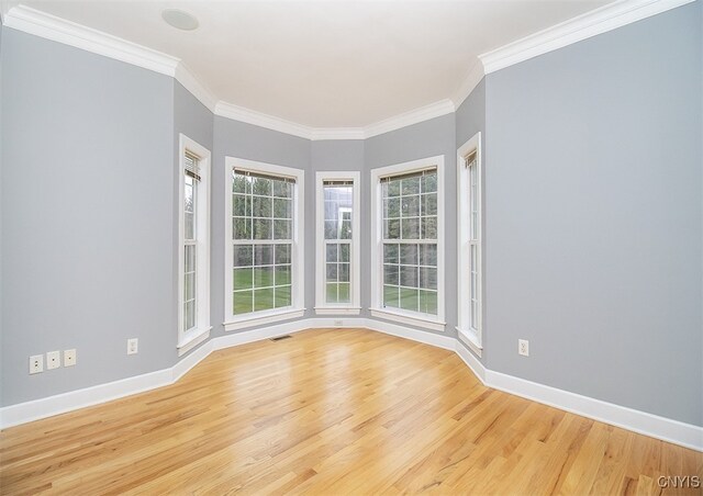 100 Brandywine Dr, Manlius, NY 13104 - spare room featuring wood finished floors, baseboards, and crown molding