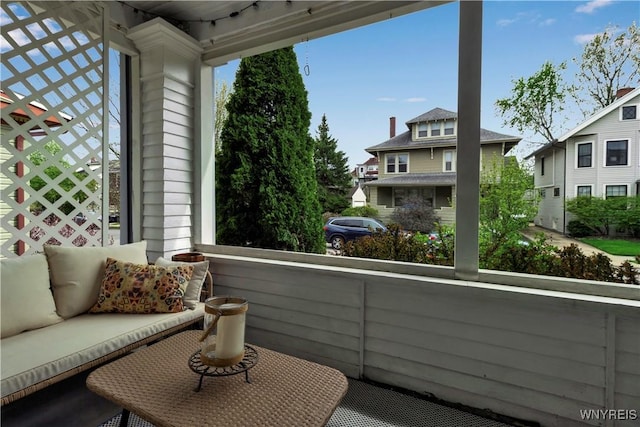 balcony with outdoor lounge area