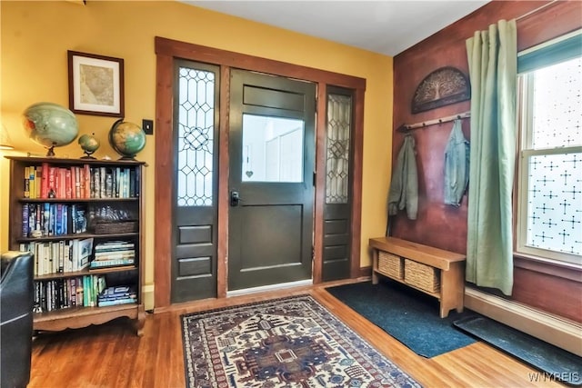 entryway featuring wood finished floors
