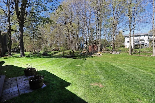 view of grassy yard