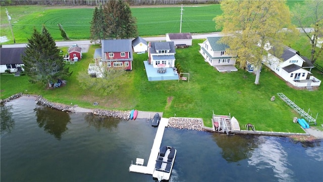 aerial view of a large body of water