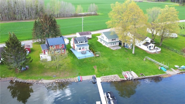 overview of rural landscape featuring a large body of water