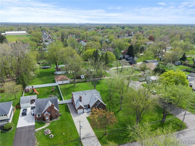 aerial perspective of suburban area