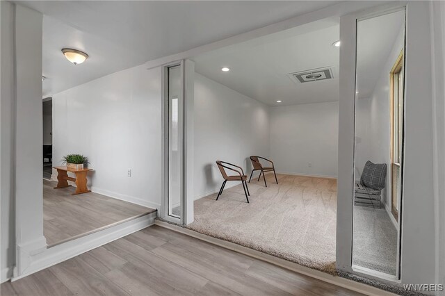 6043 Old Niagara Rd, Lockport Town, NY 14094 - unfurnished room with wood finished floors, baseboards, and recessed lighting