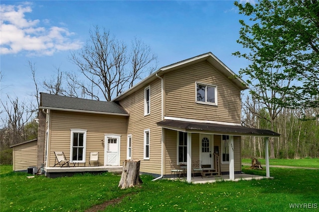 6043 Old Niagara Rd, Lockport Town, NY 14094 - rear view of house with a yard, a patio, and a deck