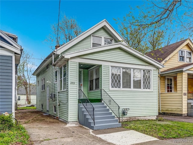 view of bungalow