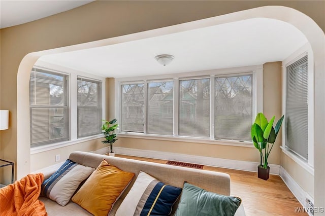 view of sunroom