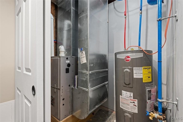 614 E Broadway St, Fulton, NY 13069 - utility room with water heater and heating unit