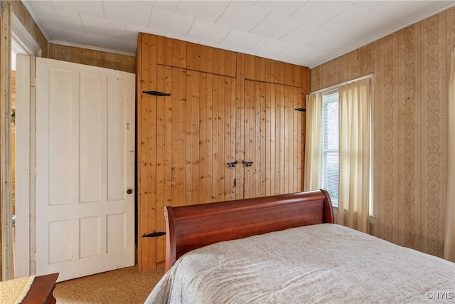 3542 Griffin Rd, Onondaga, NY 13215 - bedroom with wooden walls and ornamental molding