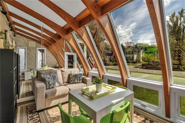 view of sunroom