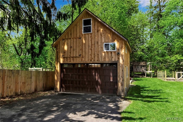 garage with a detached garage