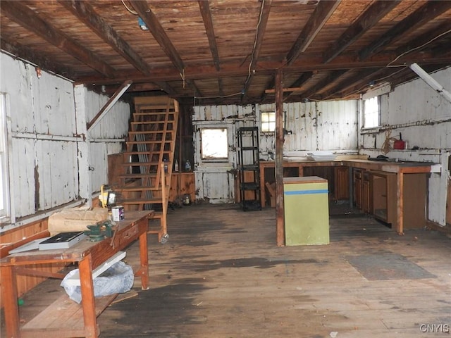 23 Paul St, Auburn, NY 13021 - below grade area with wood-type flooring