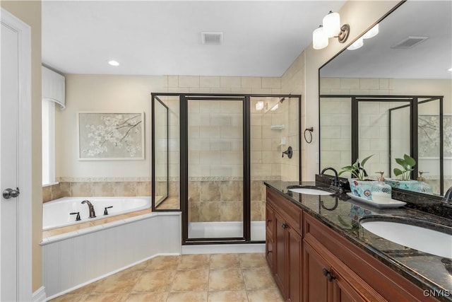 4314 Arbutus Dr, Pompey, NY 13104 - full bath featuring a shower stall, a garden tub, and double vanity
