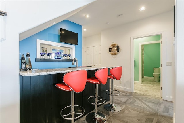 5088 E Lake Rd, Gorham, NY 14544 - indoor bar with baseboards and recessed lighting