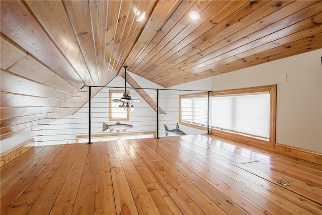 5088 E Lake Rd, Gorham, NY 14544 - bonus room featuring lofted ceiling, wooden ceiling, and wood-type flooring