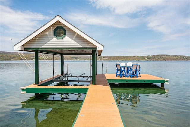 5088 E Lake Rd, Gorham, NY 14544 - dock area with boat lift and a water view