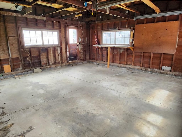 515 Park Pl, Erwin, NY 14870 - miscellaneous room with a garage and unfinished concrete floors