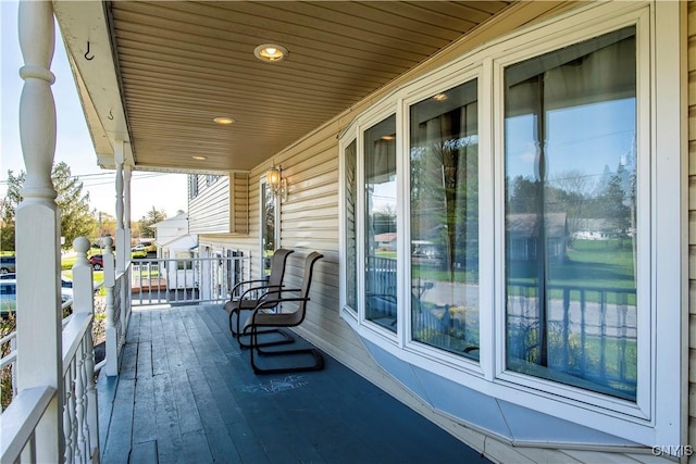 balcony with covered porch