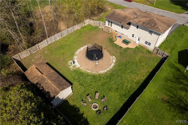 view from above of property