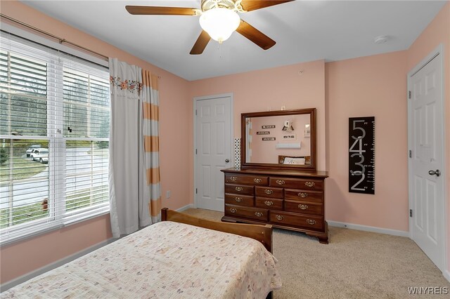 905 Sullivan Ct, Lewiston, NY 14092 - carpeted bedroom featuring baseboards and ceiling fan