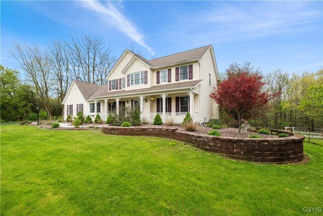 traditional-style house with a porch