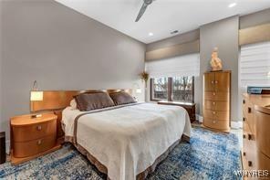 bedroom with a ceiling fan