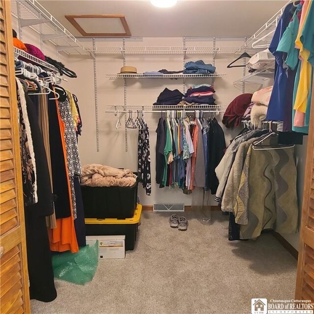 384 Flickerwood Rd, Kane-Borough, PA 16735 - spacious closet with attic access and carpet