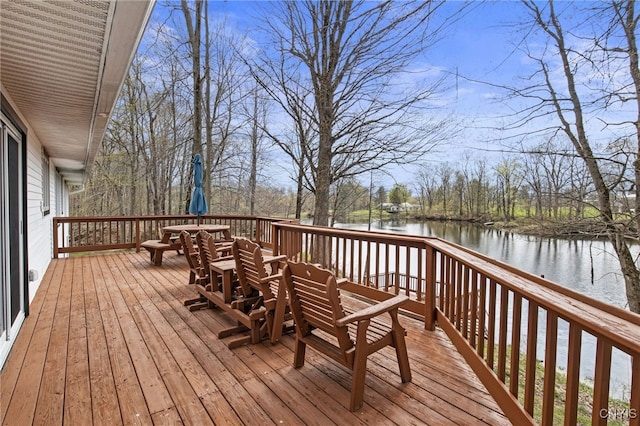 545 County Route 54, Schroeppel, NY 13132 - wooden deck featuring a water view