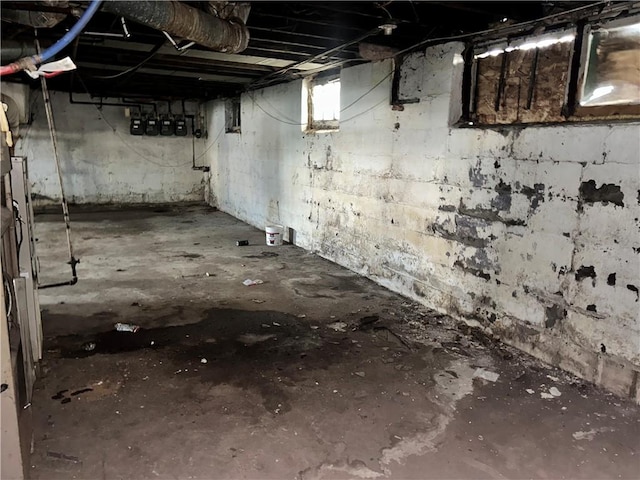 view of basement
