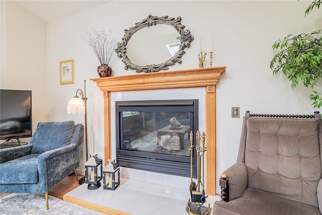 1430 Erie Station Rd, Henrietta, NY 14467 - living area with a fireplace and baseboards