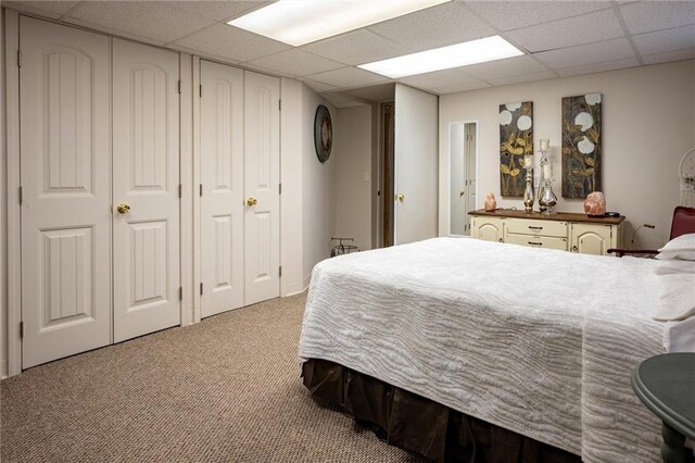 1430 Erie Station Rd, Henrietta, NY 14467 - carpeted bedroom featuring a drop ceiling