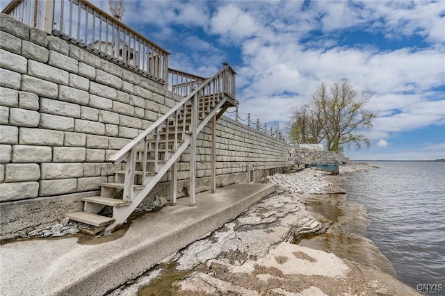 17869 County Route 59, Brownville, NY 13634 - stairway featuring a water view