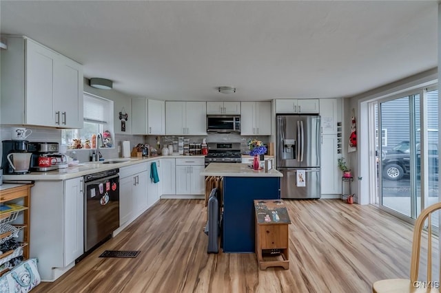 17869 County Route 59, Brownville, NY 13634 - kitchen with appliances with stainless steel finishes, a sink, light wood finished floors, and light countertops