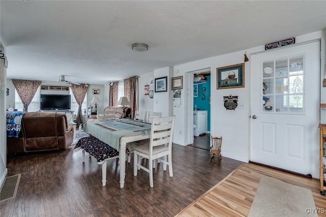 17869 County Route 59, Brownville, NY 13634 - dining room featuring wood finished floors and baseboards