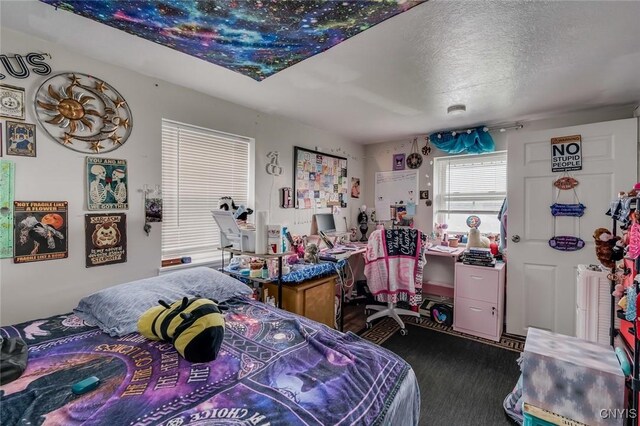 17869 County Route 59, Brownville, NY 13634 - bedroom featuring carpet and a textured ceiling