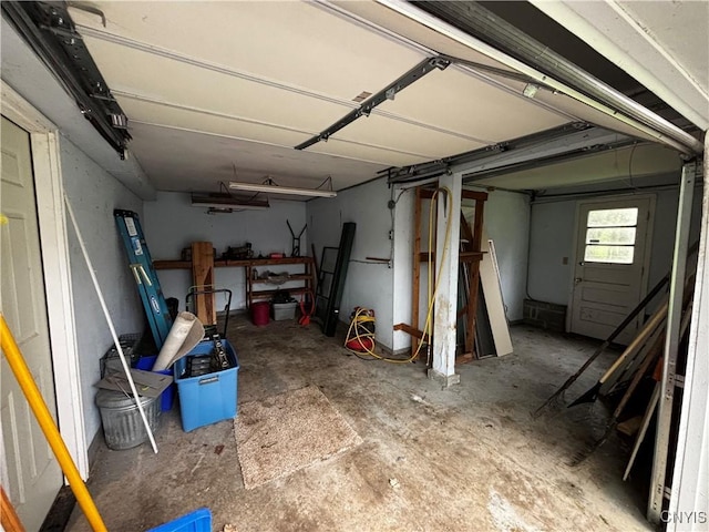 below grade area with a garage