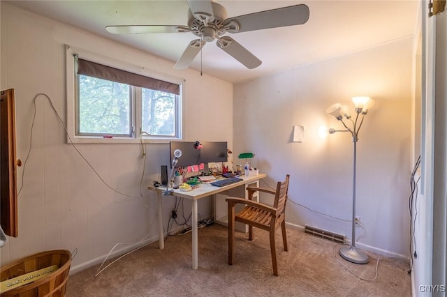7650 Commodore Cir, Clay, NY 13090 - office space with carpet flooring, ceiling fan, and baseboards