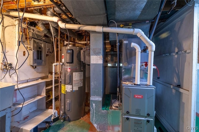7650 Commodore Cir, Clay, NY 13090 - utility room with water heater and electric panel