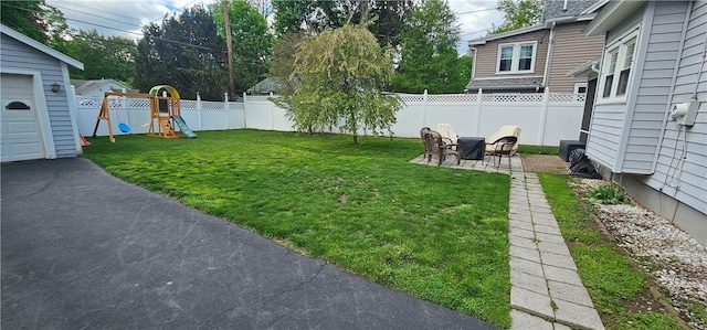 43 Sunnyside Dr, Elmira, NY 14905 - view of yard with a playground and a patio