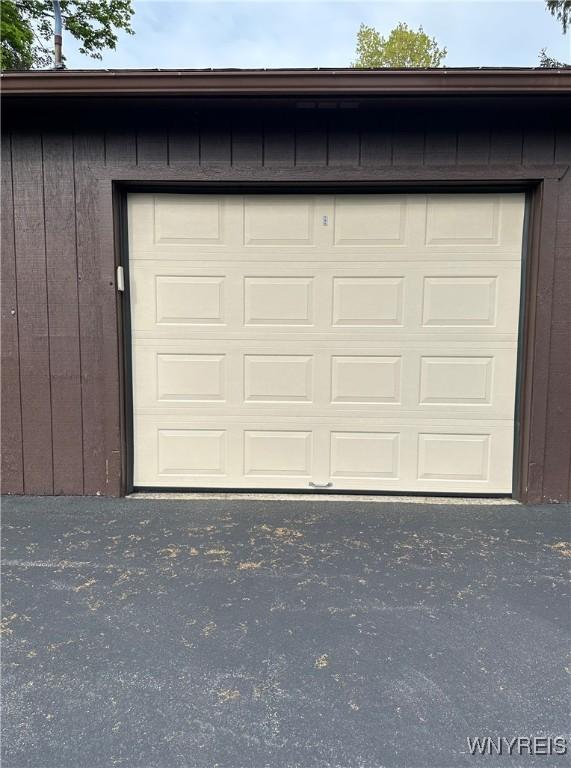 garage with driveway