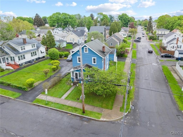 aerial view of residential area