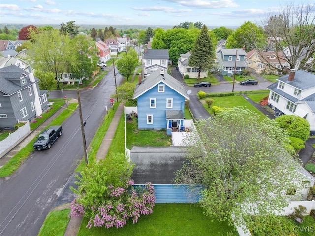 aerial perspective of suburban area