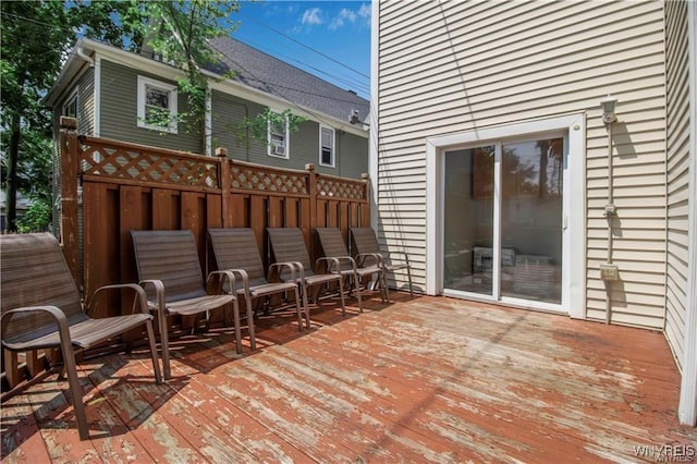view of patio with a wooden deck