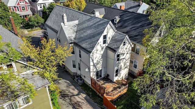 aerial view of residential area