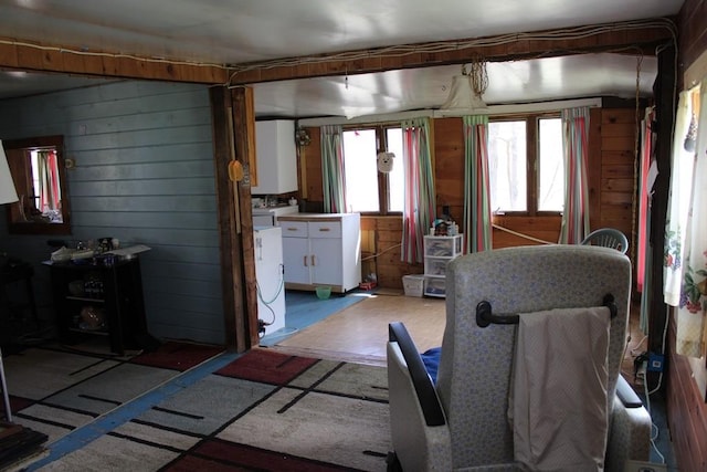 489 Ten Eyck Rd, Decatur, NY 12043 - misc room featuring wood walls