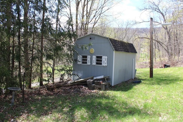 489 Ten Eyck Rd, Decatur, NY 12043 - view of shed featuring a forest view