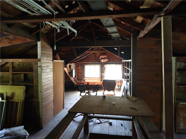 view of attic