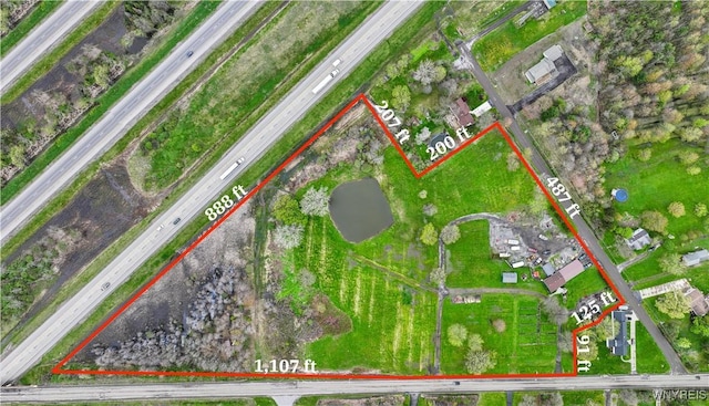 map / location with property parcel outlined