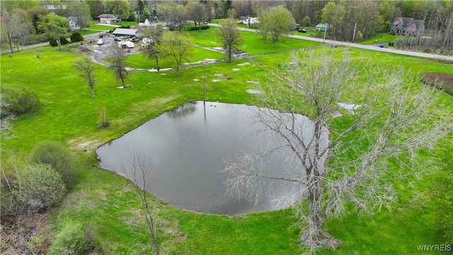 bird's eye view of a nearby body of water
