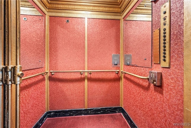 view of elevator